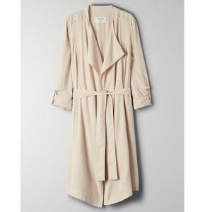 Aritzia Babaton Cream Trench Coat